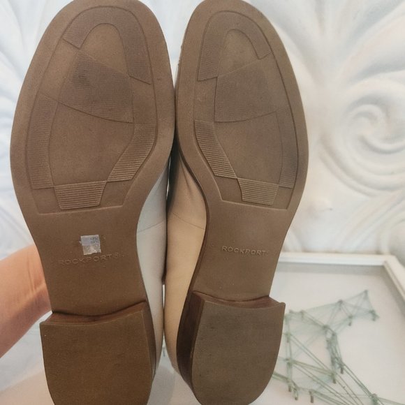 Rockport Cream Leather Loafers. Great Condition. Size 7.5 - Picture 8 of 15